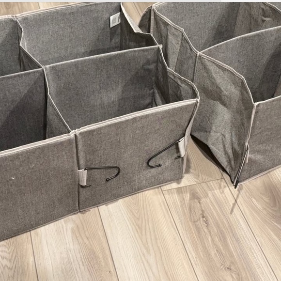 4-Shelf Hanging Polyester and Cotton Closet Organizer with Hanging Hooks - Picture 2 of 2